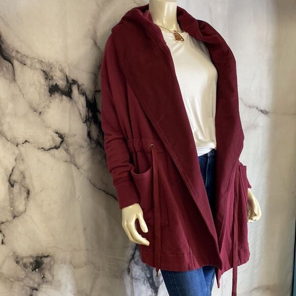 Emory Park Maroon heavyweight sweater style coat - Picture 4 of 6